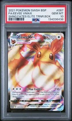 Eevee VMAX SWSH087 SWSH: Sword & Shield Promo Cards Holo PSA 10 - Image 1