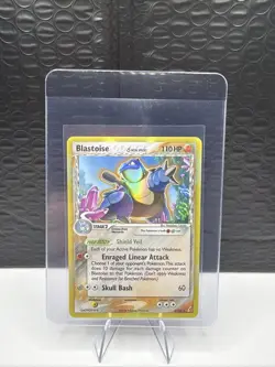 Pokemon TCG Blastoise Delta Holo Rare Card Crystal Guardians 2/100 Damaged - Image 1