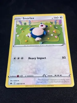Snorlax Crown Zenith Pokemon TCG Card 109/159 Rare NM/MINT - Image 4
