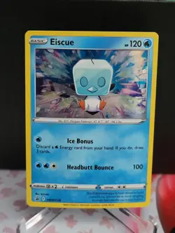Eiscue - SWSH128 - Pokemon Sword & Shield Promo Ultra Holo Card NM *Galaxy SWIRL - Image 1