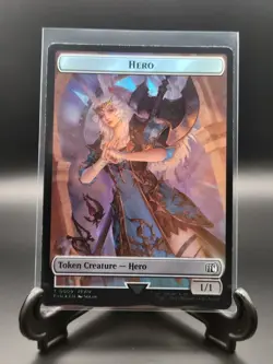 Hero (0009) | Frog (0018) - Double-Sided Token - Foil - MTG: Final Fantasy FIN - Image 1