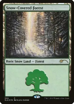 1x Snow-Covered Forest - FOIL - 005 SLD PROMO MTG Secret Lair Series NM Magic Fo - Image 1
