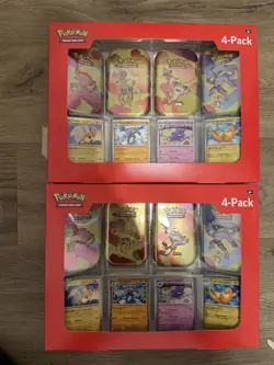 NEW Pokemon 4 Mini Tins 4 Promo Cards Bundle 151 Sam's Club - LOT OF 2 - Image 1