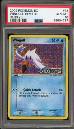Pokemon Wingull EX Deoxys Reverse Holo #81 PSA 10 Gem Mint - Image 1