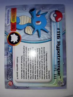 Carte Pokemon Hypotrempe 116 TOPPS Serie 2 Francais bon etat - Image 2