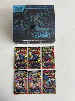 Pokemon Lot Phantasmal Flames Elite Trainer Box ETB + 6 Sealed Booster Packs - Image 2