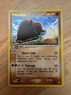Pokemon Piloswine 13/109 ex Team Rocket Returns Reverse Holo Stamp LP - Image 1