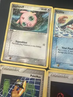 Lot of 8 Pokemon Crystal Guardians TCG Krabby Jigglypuff Aron Trainers PL-HP - Image 3