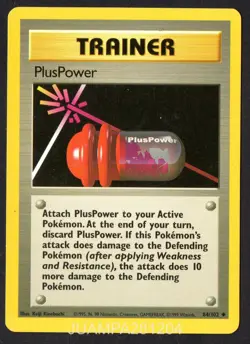PLUSPOWER 84/102 BASE SET CROMO POKEMON EDICION 1999 TCG INGLES - Image 1