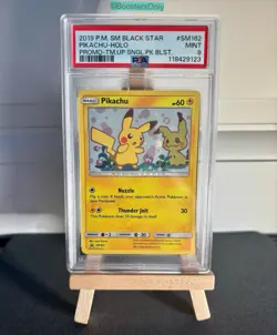 Pokemon Sun & Moon Black Star Promo Pikachu SM162 MINT PSA 9 *NEXT DAY SHIPPING - Image 1