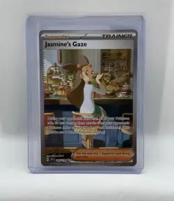 Jasmine's Gaze SIR 245/191 Sv08 Surging Sparks Pokemon TCG Holo LP (Small Knick) - Image 1