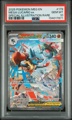 PSA 10 Mega Lucario ex 179/132 SIR ME1 Pokemon TCG Mega Evolution - Image 4