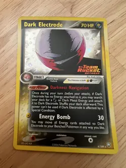 Pokemon Dark Electrode 4/109 EX Team Rocket Returns Reverse Holo Rare MP - Image 1