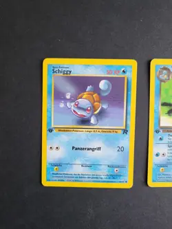 Pokemon Karten Sammlung Starter Schiggy Schillok 1. Edition Rocket - Excellent - Image 2