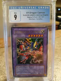 Yugioh XY-Dragon Cannon CGC 9 MFC-051 1st Edition Magician's (Minor Scratching) - Image 1