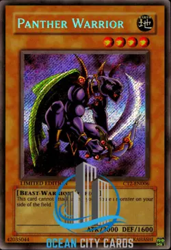 Yugioh Panther Warrior CT2-EN006 Secret Rare Limited Edition - Image 1