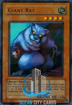 Yugioh Giant Rat HL03-EN001 Parallel Rare Hobby League - Image 1