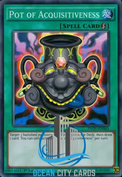 Yugioh Pot of Acquisitiveness 1st Edition Super Rare INOV-EN065 - Image 1