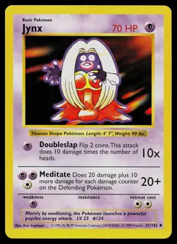 Pokemon Card - Jynx Base Set (Shadowless) 31/102 Uncommon - Image 1
