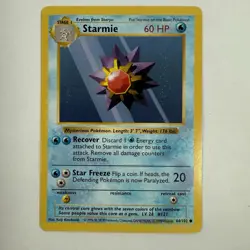 Shadowless STARMIE 64/102 BASE Set - WOTC Vintage Pokemon Card 1999 - LP/MP - Image 1
