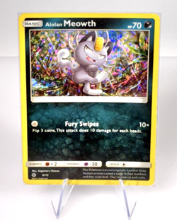 2017 Pokemon Alolan Meowth 8/12 McDonald's Promo Holo Card - Image 2