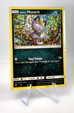 2017 Pokemon Alolan Meowth 8/12 McDonald's Promo Holo Card - Image 3