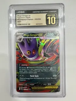 Mega Gengar ex 056/094 - Phantasmal Flames Pokemon Card - CGC 10 Pristine - G164 - Image 1