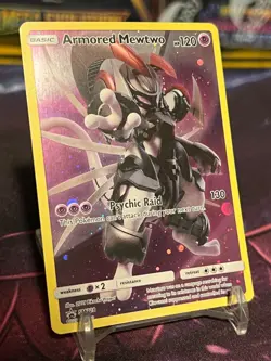 Pokemon TCG Armored Mewtwo Holo Rare Black Star Promo Card SM228 - Image 1