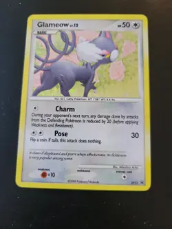 Pokemon Card Black Star Promo - 2008 Glameow DP23 - Image 1