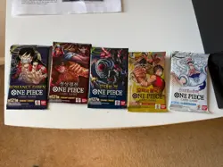 Bandai One Piece Trading Cards - 5 PACKS (12 Cards) - Sealed - Image 1