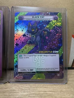 Cryptid Camp Serialized Collect-A-Con Black Cat Holo And Non Holo Bonus Cards - Image 1