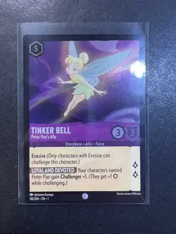 Disney Lorcana - Tinker Bell Peter Pans Ally - Foil Holo Card 58/204 MINT - Image 1