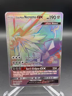 Dusk Mane Necrozma GX 163/156 Ultra Prism Secret Rare Pokemon Card MP - Image 1
