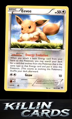 Eevee 80/111 Pokemon Common XY - Furious Fists Card LP - Image 1