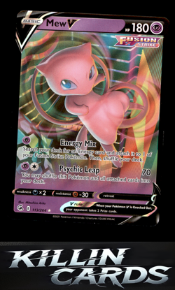 Mew V 113/264 Pokemon Ultra Rare SWSH08: Fusion Strike Card LP - Image 1