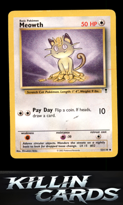 Meowth 053/110 Pokemon Uncommon Legendary Collection Card LP - Image 1