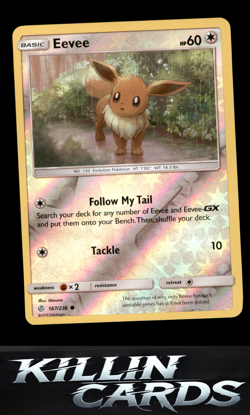 Reverse Holofoil Eevee - 167/236 167/236 Pokemon Common SM - Cosmic Eclipse Card - Image 1