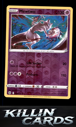 Reverse Holofoil Mewtwo 056/172 Pokemon Rare SWSH09: Brilliant Stars Card NM - Image 1