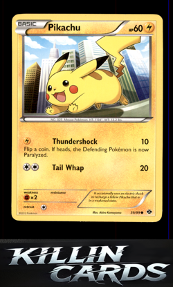 Pikachu 39/99 Pokemon Common Next Destinies Card LP - Image 1