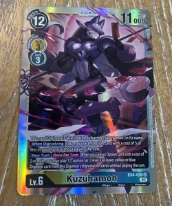 Kuzuhamon EX4-030 SR Digimon Card Game Alternative Being - Image 1