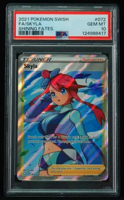 Skyla 072 PSA 10 Shining Fates Trainer Pokemon Card - Image 1