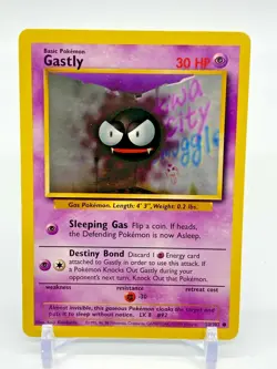 1999 GASTLY 50/102 Pokemon Base Set Card Near Mint NM Never Played WOTC Common - Image 1