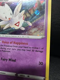 Pokemon Card Togetic Whit Swirl SWSH276 Black Star Promo Holo - Image 2