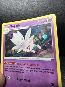 Pokemon Card Togetic Whit Swirl SWSH276 Black Star Promo Holo - Image 3