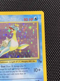 Lapras 10/62 Fossil Holo Pokemon Card - Image 3
