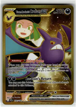 Team Rocket's Crobat ex 242/182 SV10: Destined Rivals NM Pokemon Card TCG - Image 1