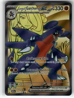 Cynthia's Garchomp ex - 215/182 SV10: Destined Rivals NM Pokemon Card TCG - Image 1