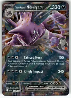 Team Rocket's Nidoking ex 119/182 SV10: Destined Rivals NM Pokemon Card TCG - Image 1