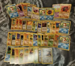 Lot Of 45 Pokemon Random Base Set Cards Used - Image 1