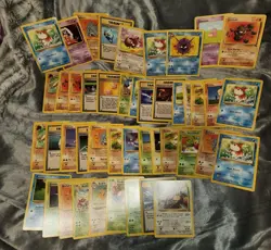 Lot Of 45 Pokemon Random Base Set Cards Used - Image 2